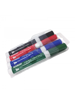 Whiteboardpennor 4-pk mix av svart, röd, blå och grön